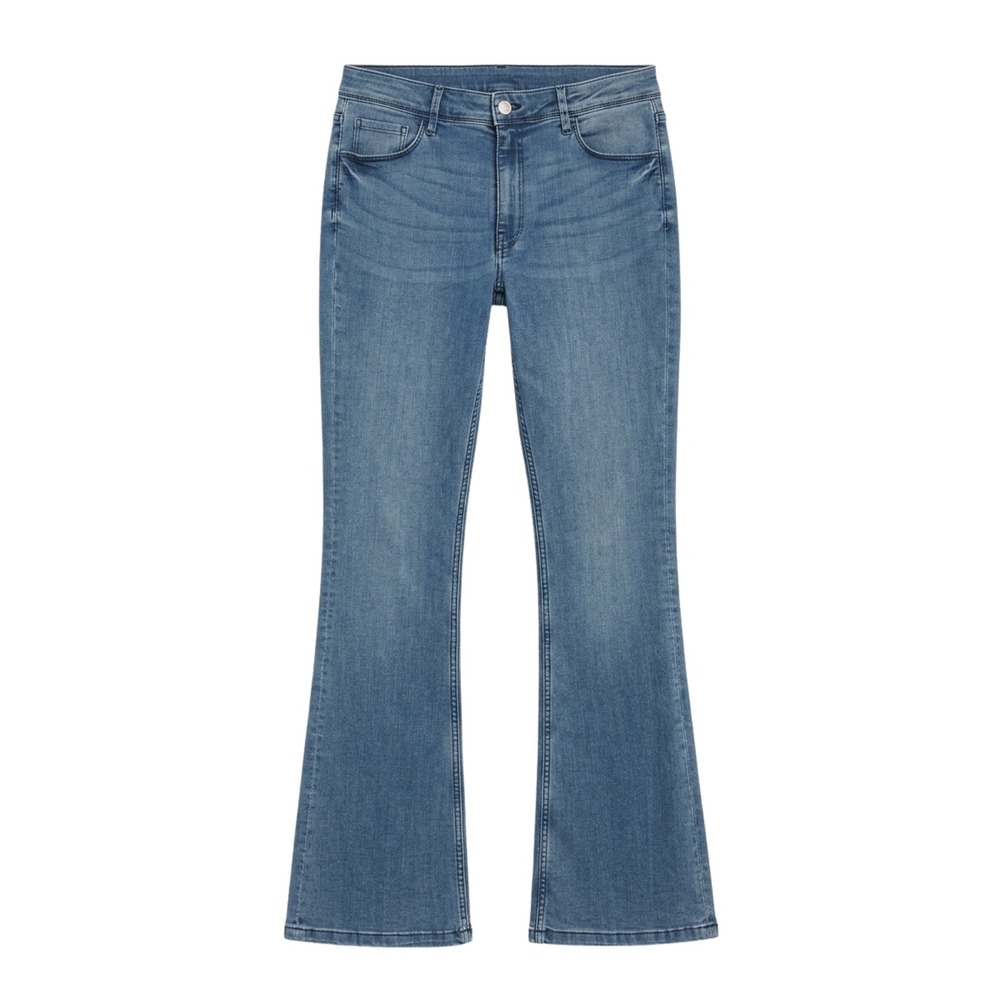 H&M Mini Flare Jeans Womens Size 12 Blue Medium Wash Regular Waist &Denim